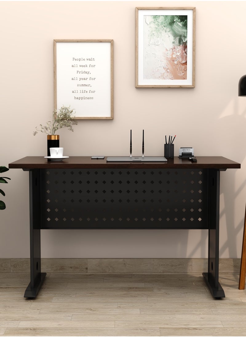 Steel Workstation Desk with Adjustable Height and Wooden Top Black 75x120x60cm - pzsku/ZAC70011651AE88A29894Z/45/_/1718366089/1068bdef-5c33-4e5f-8f76-ceb957a2f68c