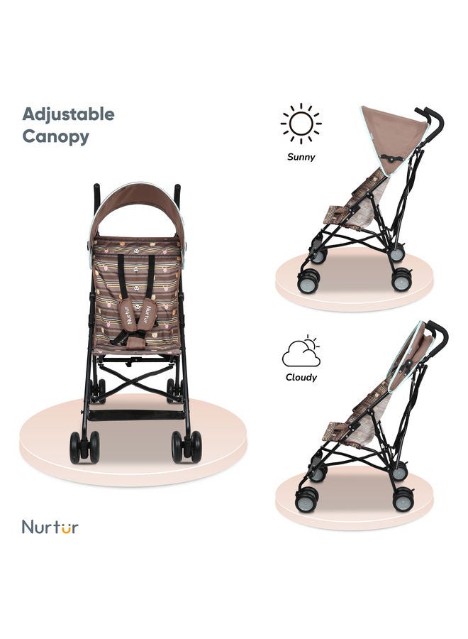 Nurtur Rex Buggy Stroller Multicolor Lightweight Stroller with Compact Fold Canopy Shoulder Strap 6 to 36 monthsMulticolor Official Nurtur Product - Image 3