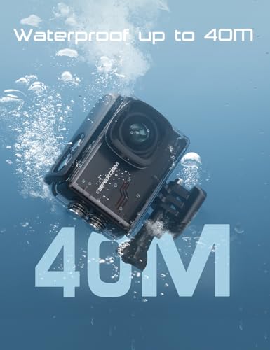 Apexcam M80 Action Camera 4K 60FPS with 128GB Card, 64MP Sports Camera Helmet for Vlogging, 131FT Waterproof Camera Underwater,WiFi Camcorder, 8X Zoom, Remote Control, Mount Accessories - Image 5