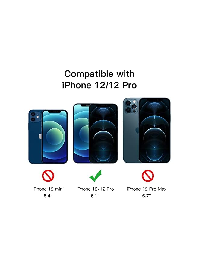 Jetech Wallet Case For Iphone 12/12 Pro 6.1-Inch With Card Holder, Dual Layer Shockproof Protective Phone Cover, Sliding Hidden Slot (Black)  - Image 3