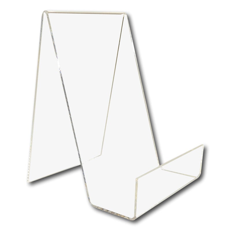 EPOSGEAR Medium Plastic Acrylic Perspex Book Plate Retail Display Stand Holder  Perfect for Schools Nurseries Libraries etc Clear