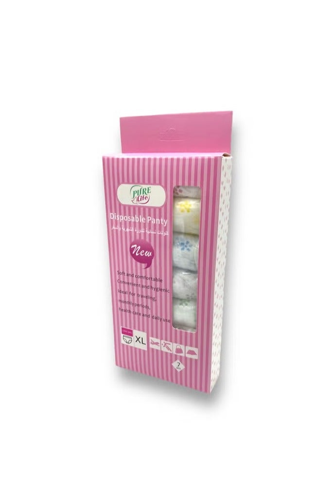 Pure Life Pure Life Disposable Panty – Size XL, Soft & Comfortable One-Time Use Underwear for Women - Image 1