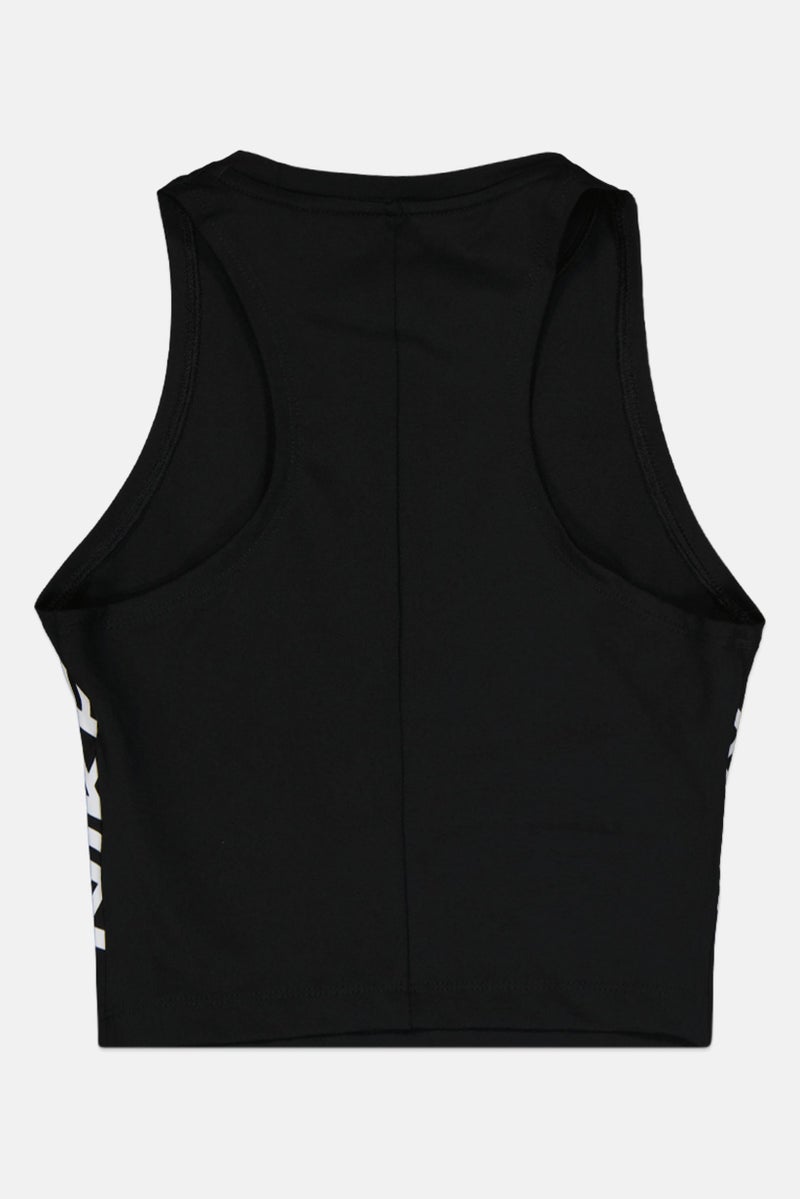 Nike تي شيرت تدريب بلا أكمام للنساء بشعار العلامة التجارية، أسود - Image 3