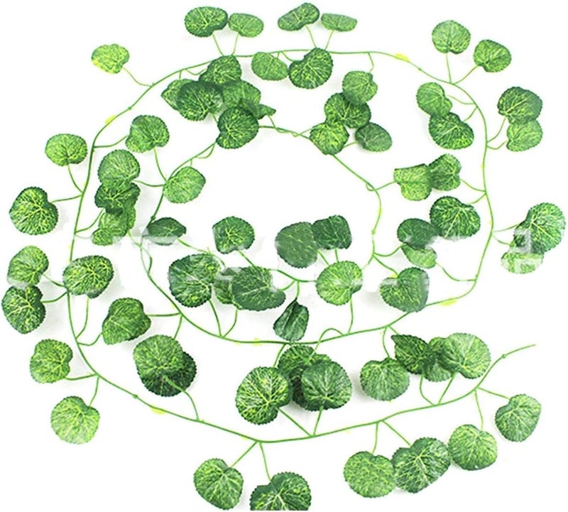 Dekorly Artificial Green Leaf Vine Money Plant Hanging, Artificial Ivy Leaves, Artificial Creeper Leaf Vine, Artificial Ivy Foliage, Ivy Wall Decor,Roof Decor | Each Plant 6 Feet (Green, 24) - Image 3