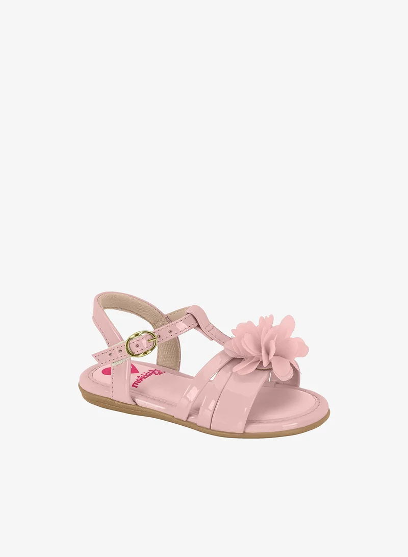 موليكينها Molekinha Infant Girls Sandals With Back Strap Pink | Made In Brazil