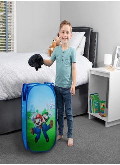 Franco Franco Kids Room Collapsible Storage Bin Pop Up Hamper, One Size, Super Mario 