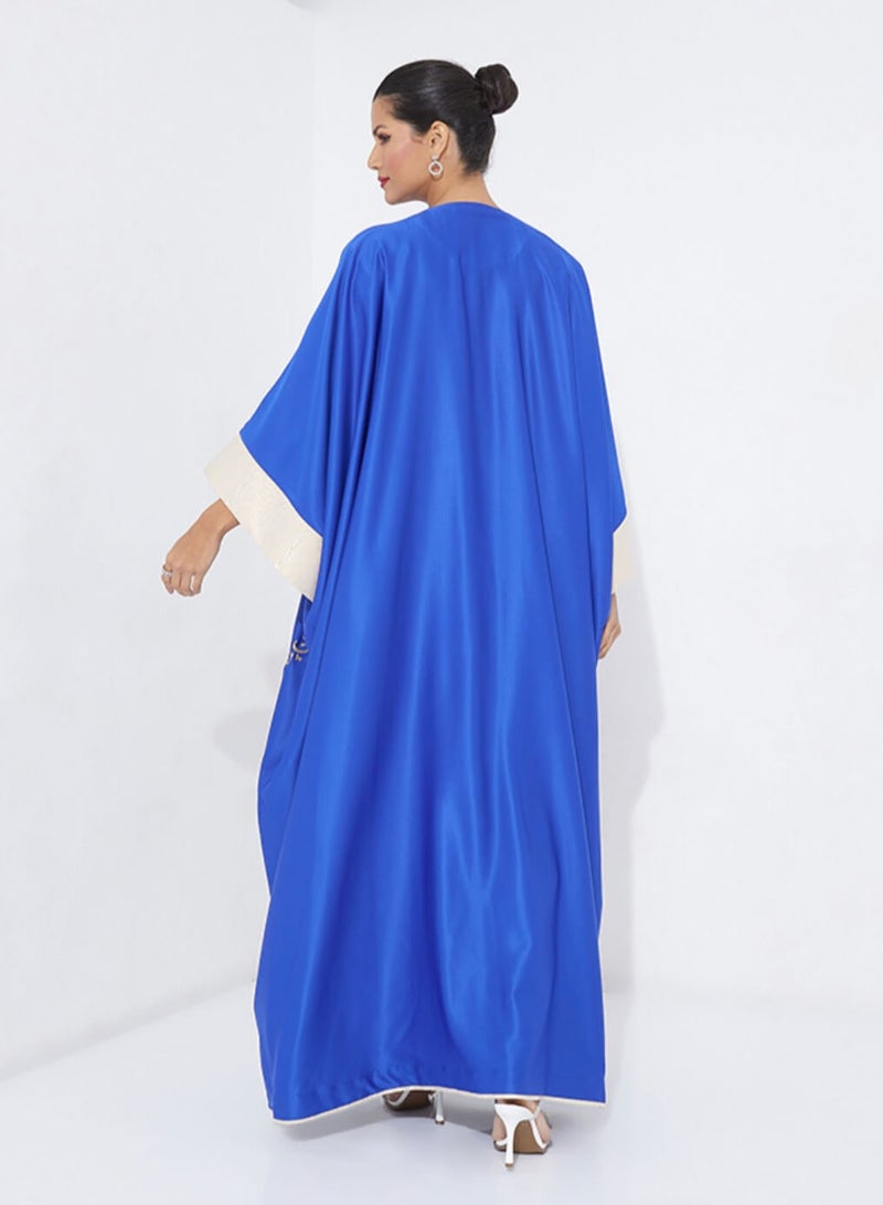 Rosette Abaya Blue Gold  - Image 3