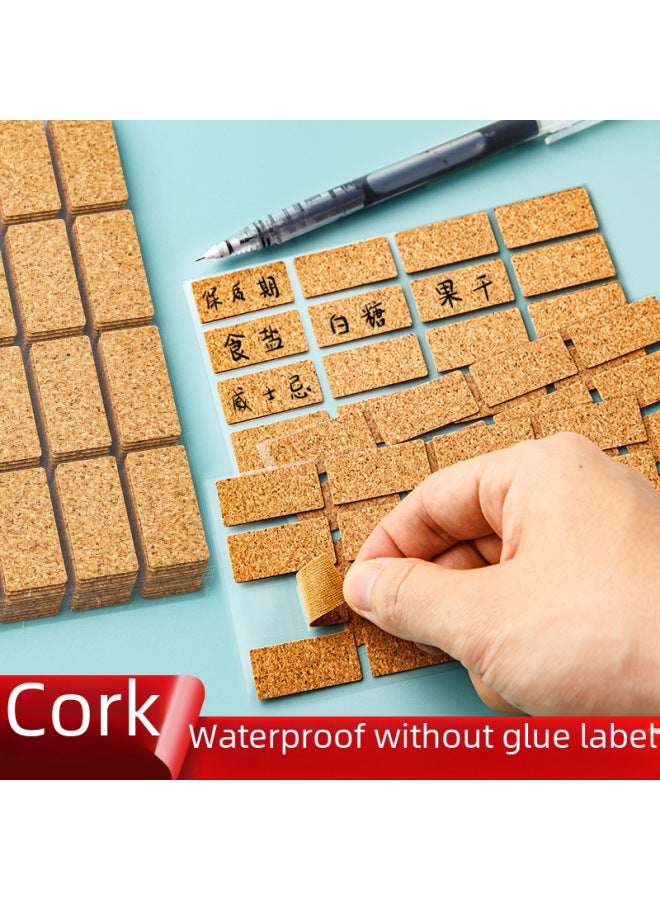 YILI Cork Seamless Note Sticker Sticker Sticker Mark Classification Kitchen Waterproof And Oil-proof Self-adhesive Vintage Label Sticker - Image 2