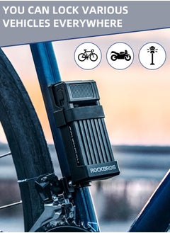 Excefore Anti-Theft Folding Bike Lock, Bold Diameter 0.7cm, High-Strength ABS Material, Portable Folding Key Lock Bicycle Motorcycle Electric Vehicle  - Image 5