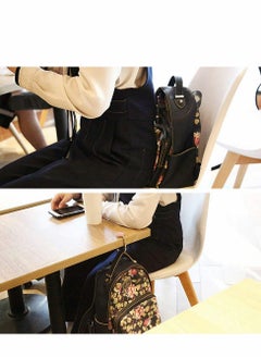 Excefore Foldable Purse Hook Floding Handbag Hanger Bling Rhinestone Bag Holder for Table Desk 3 PCS(White Pink Blue)  - Image 3