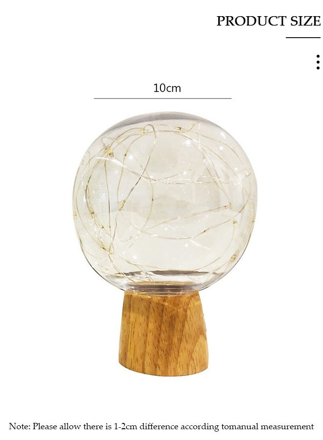 DUNISO Glass Globe LED Star Night Light for Kids Students Night Lamp with USB Charging Port Night Stand Light for Bedroom Living Room Study Room Dorm Office - Image 2