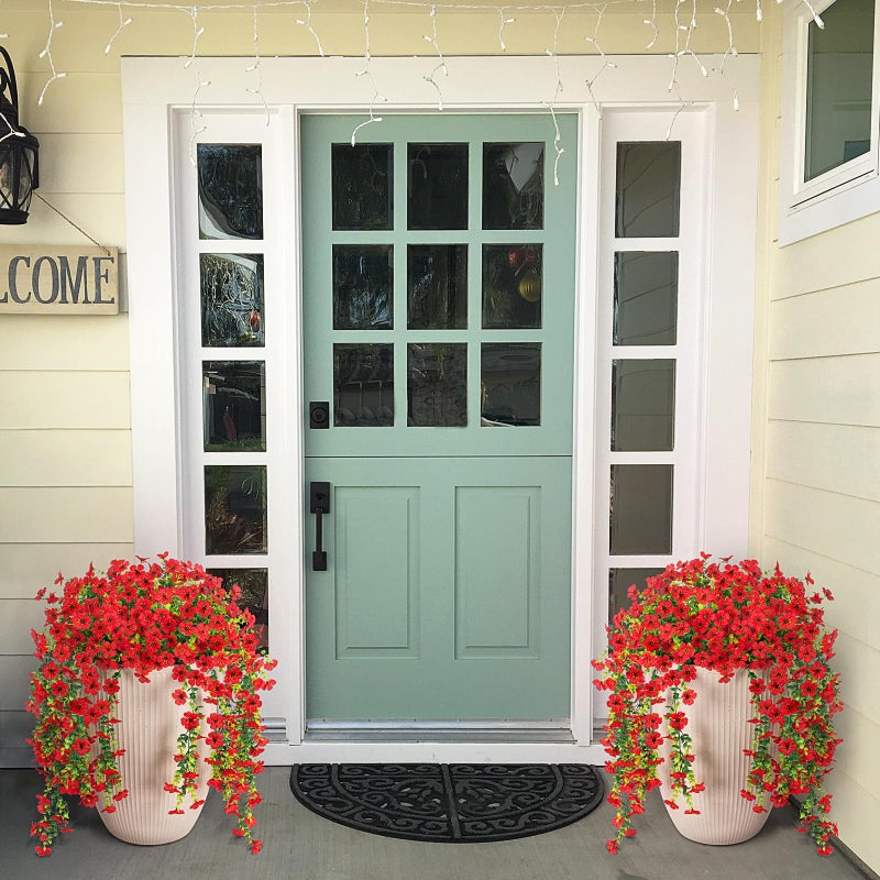 Hrobek Fake Artificial Hanging Flowers for Outdoors Decoration, 2 PCS Faux UV Resistant Artificial Outdoor Flowers, Fake Plants Look Real Daisy No Fade Spring Decor for Porch Home Patio Balcony and Yard - Image 4