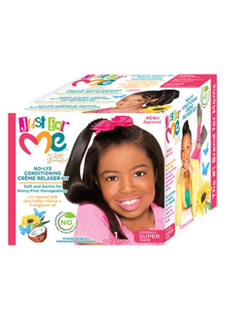 Just for Me Just For Me No-Lye Conditioning Creme Relaxer Kit-Children's Super, 450g