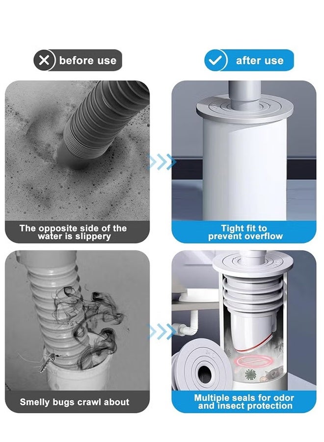 YJ 1pc Washing Machine Drain Hose Seal,Anti-Odor Floor Drain Plug，Sewer Pipe Seal Ring Sealing Cover，Floor Drain Backflow Preventer，Silicone Anti-Odor Floor Drain Sewer Deodorant Cover - Image 5