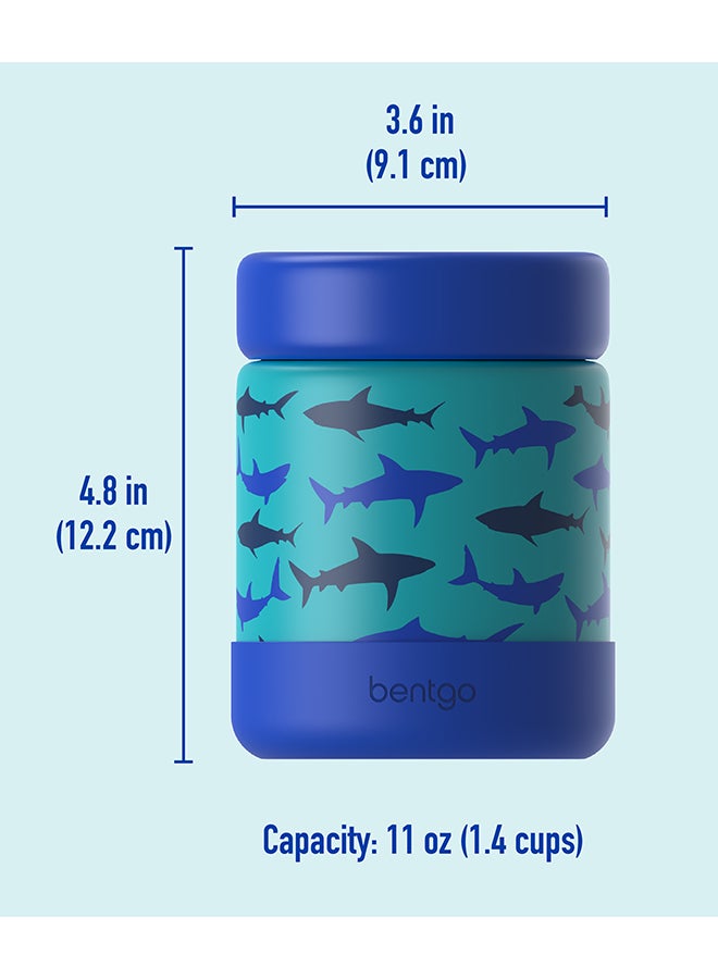 Bentgo Kids - Stainless Steel Food Jars  Large - Sharks - Image 2
