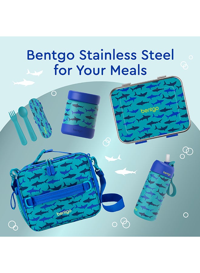 Bentgo Kids - Stainless Steel Food Jars  Large - Sharks - Image 5
