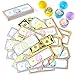 JULEASEL 100 Pcs Easter Egg FillersBunny Money Coupons Paper Easter Egg Tokens Basket Stuffers 60 Redeemable Coupons30 Blank DIY Coupons10 Bunny Dollars for Easter Activities - Image 2
