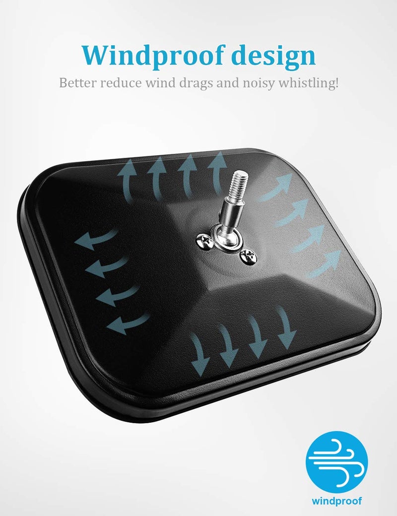 LIBERRWAY Doors Off Mirrors, right, Compatible with Jeep Wrangler CJ TJ JK JL JT Rectangular Side Mirrors Off-road Mirror Quicker Install Door Hinge Mirror For ALL Jeep Wrangler, 2 PACK - Image 4