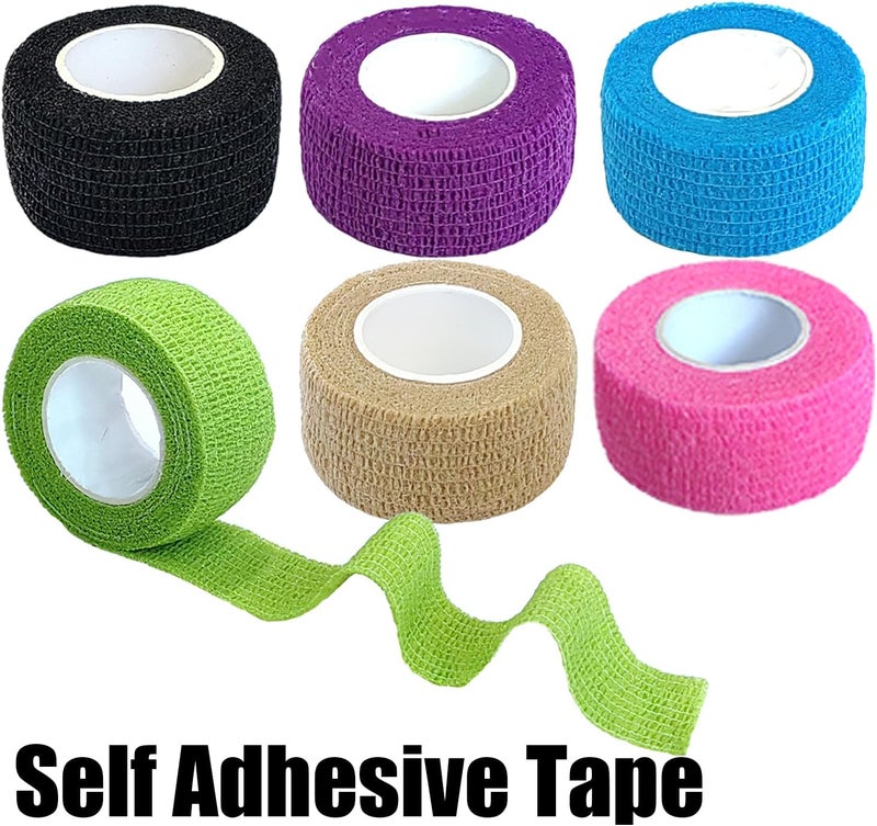 Erewa 12 Pack Self Adhesive Wrap Bandage  Vet Wrap for Pets Stretch SelfAdherent Cohesive Tape Breathable Athletic Tape Rolls 1 Inches x 5 Yards Each 12 Colors - Image 4