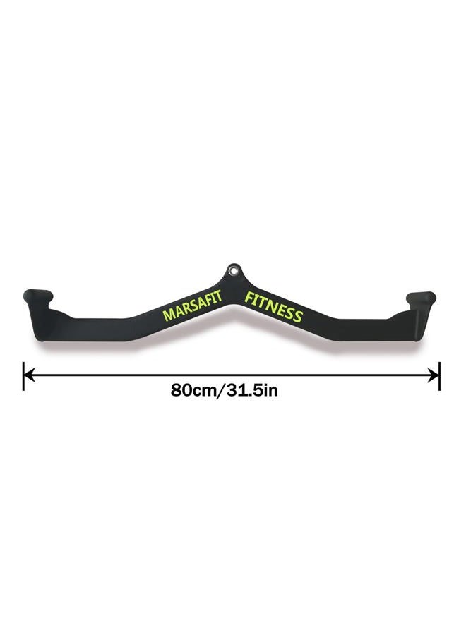 MARSAFIT Tricep Press Down Bar Lat Pull Handle Pulley Cable Machine Attachments, Home Gym Fitness Rowing Bicep Curl Back Strength Training Wide Grip Pulldown Exercises, Length 31" - Image 2