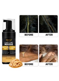 Goiple Lace Tint Melting Spray Set, Natural Finishing Lace Color for Women's Hair Wigs, Toupees & Hairpieces (Light Brown)  - Image 3