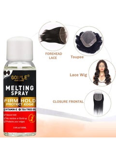 Goiple Lace Tint Melting Spray Set, Natural Finishing Lace Color for Women's Hair Wigs, Toupees & Hairpieces (Light Brown)  - Image 5