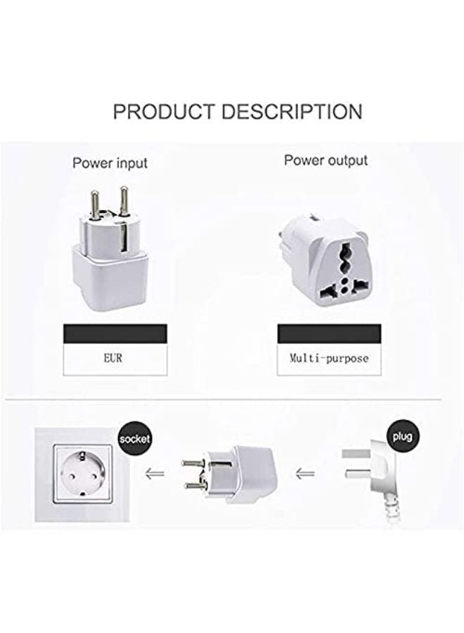 Universal AU US UK to EU Europe Plug AC 250V Power Travel Adapter - Image 2