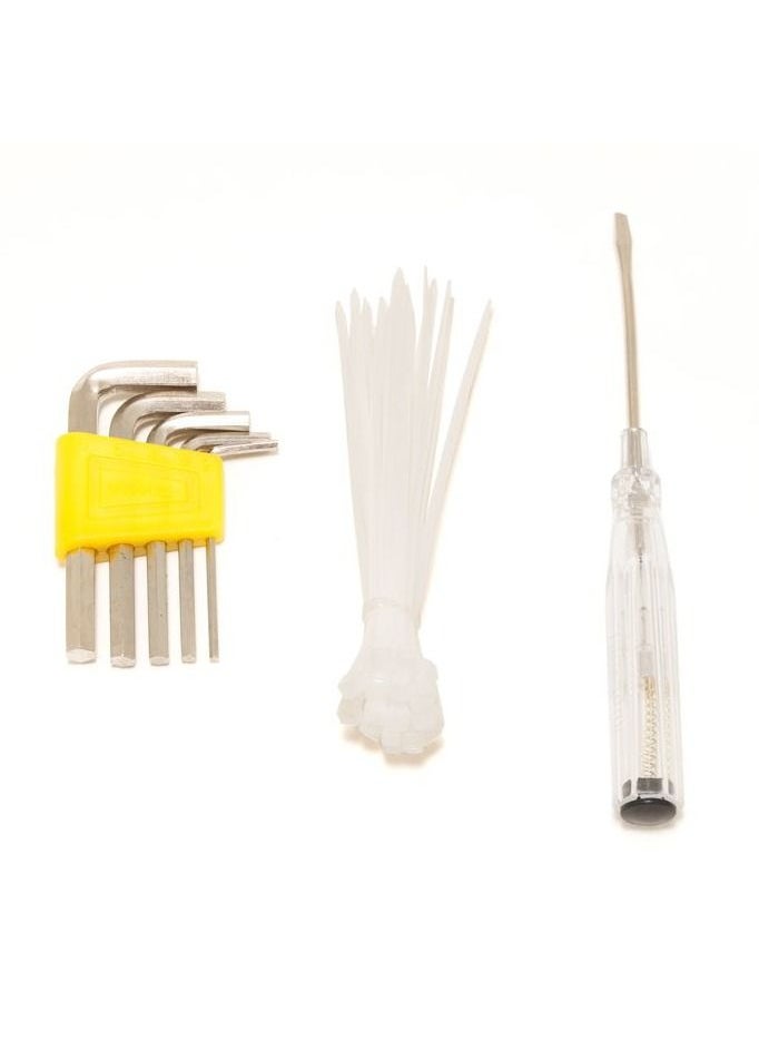 WMC TOOLS 41 pcs Tool Kit Screwdriver Pliers, Combination Tools, Screwdriver, Allen Key, Knife, Tape Measure