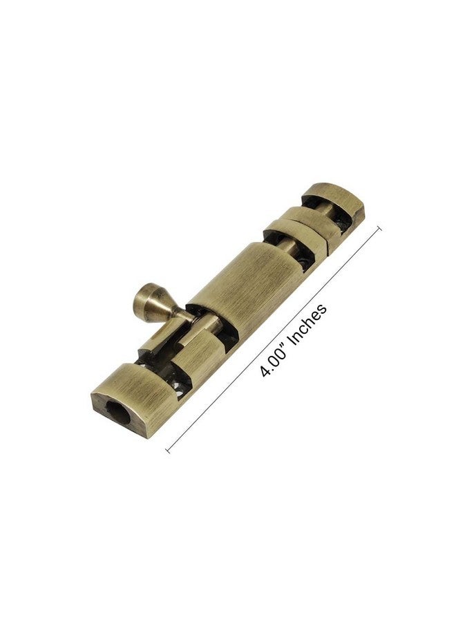 Volo Volo Premium Zaylo Tower Bolt 4inch Tower Bolt/Door Latch/kundi/chitakni/Chitkini (Brass Antique Finish, Pack of 2 Pieces)  - Image 2
