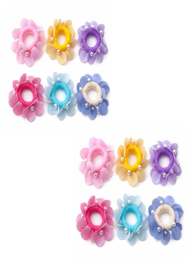 Samyak 12 Pcs Hair Ties | Navratri Kanjak Hair Accessories Set | Return Gift for Kanya Puja Rubber Bands - Image 1
