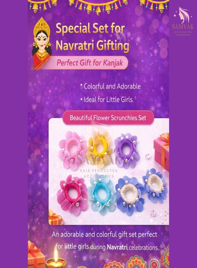 Samyak 12 Pcs Hair Ties | Navratri Kanjak Hair Accessories Set | Return Gift for Kanya Puja Rubber Bands - Image 4