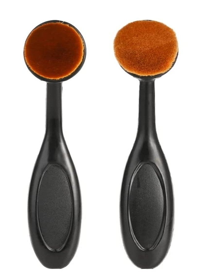 Topfinder® Artist Essential Makeup Synthetic Brush for Face Concealer, Contour Kit Bristle Foundation Cosmetic Brushes Tool Set of 2 - Image 1