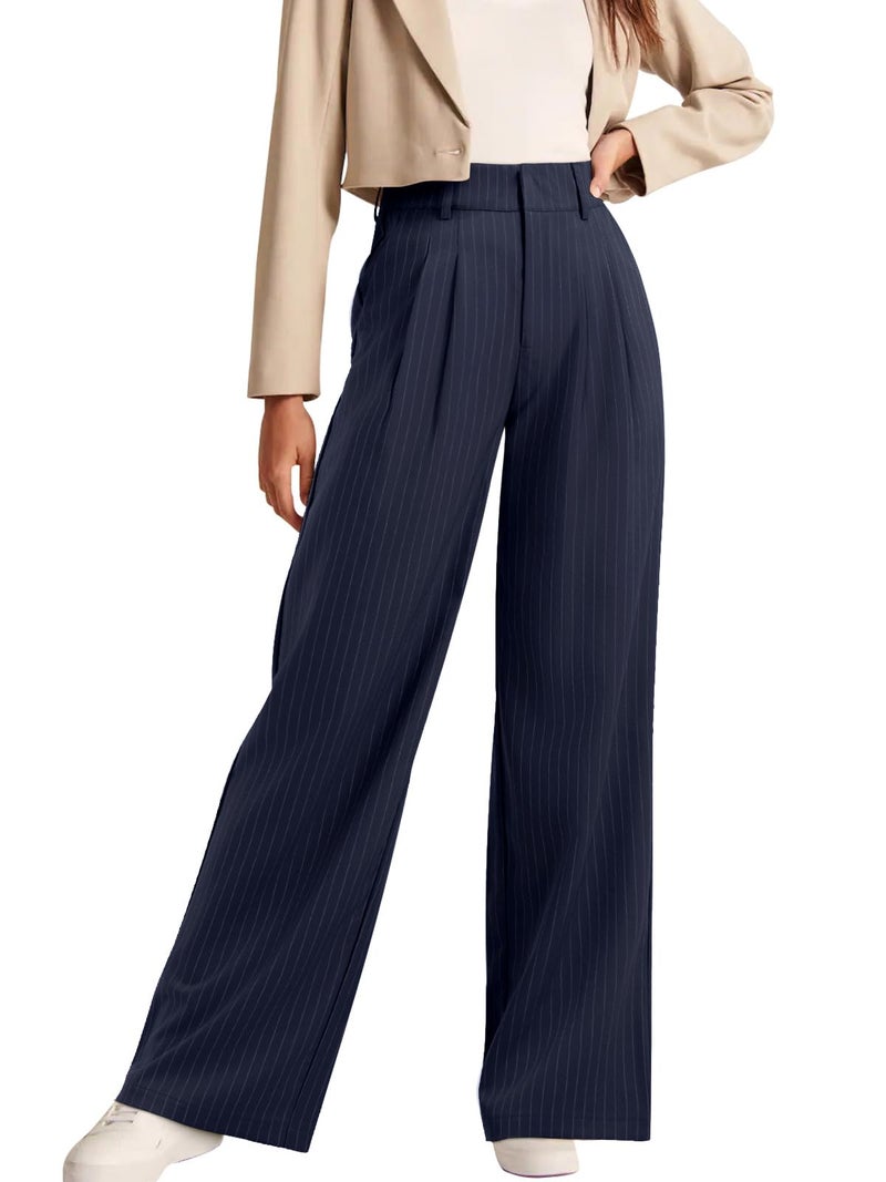 NIMIN High Waisted Work Pants for Women Straight Leg Office Dress Pants Business Casual Pants Trousers with Pockets - Image 1