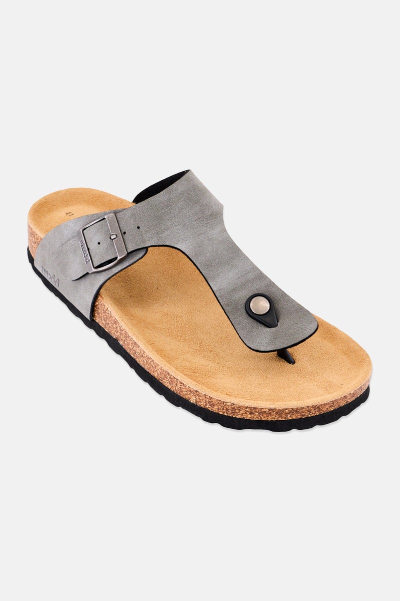 Mudd Men Slip On Cork Slippers, Grey - Image 1