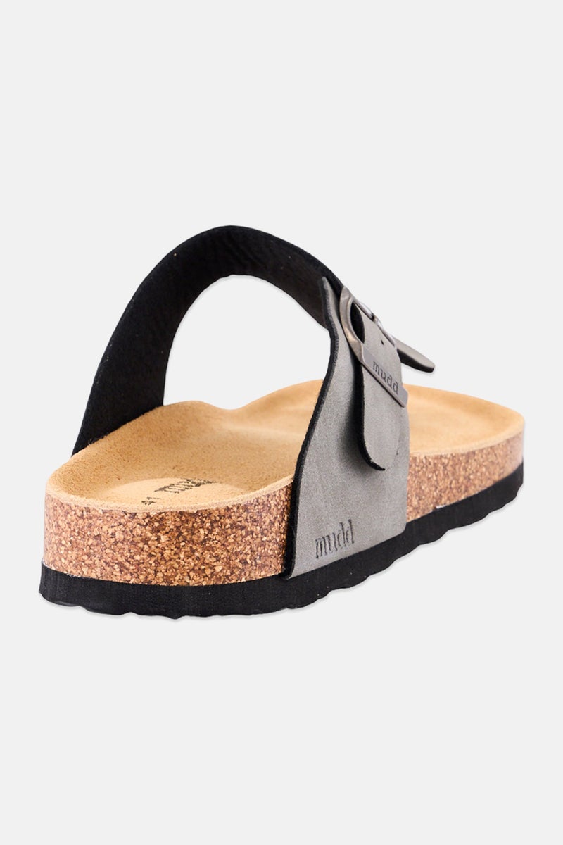 Mudd Men Slip On Cork Slippers, Grey - Image 3