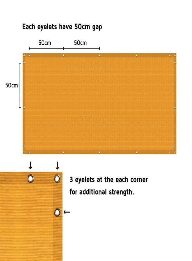 HIPPO Baby Safety Net for Balcony Child Protection Stairway Safety Net Railing Guard for Kids Staircase Protector with Tie-Cords Breathable Fabric Indoor Outdoor Use (1MTX3MT, Yellow) - Image 4