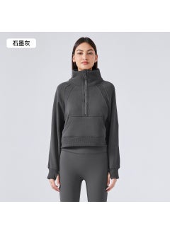 Fleece-Lined High Collar Sweatshirt Women graphite gray - pzsku/ZAC710A437A43BC0250E7Z/45/_/1730313503/f5756baa-00fe-47a5-ad16-53891b93e748