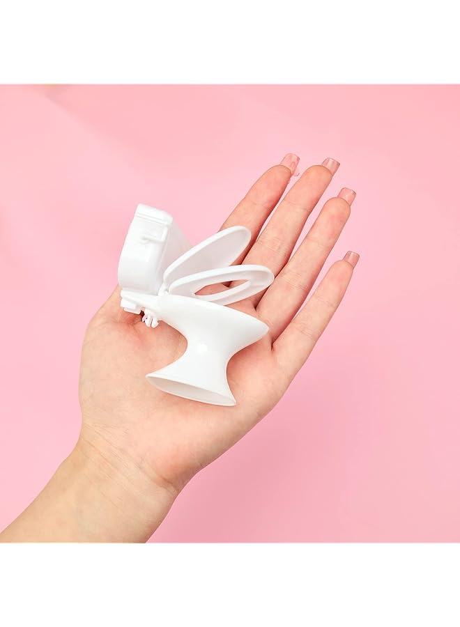 KASTWAVE Mini Toilet Seat Toy For Dollhouse Classic Bathroom Miniature Furniture 1/12 Scale Doll Toilet For Dolls Playset & Cake Topper Accessories White 2 Pieces - Image 3