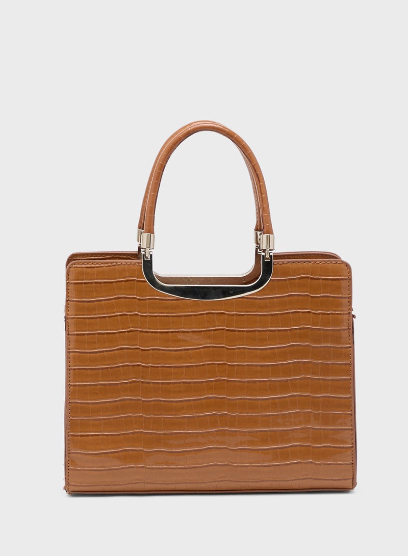 حقيبة ساتشيل بنقشة التمساح