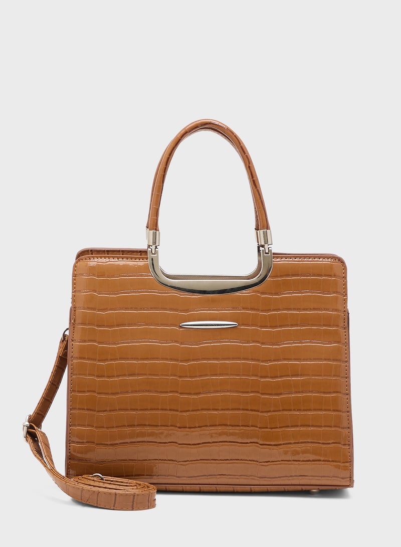 حقيبة ساتشيل بنقشة التمساح