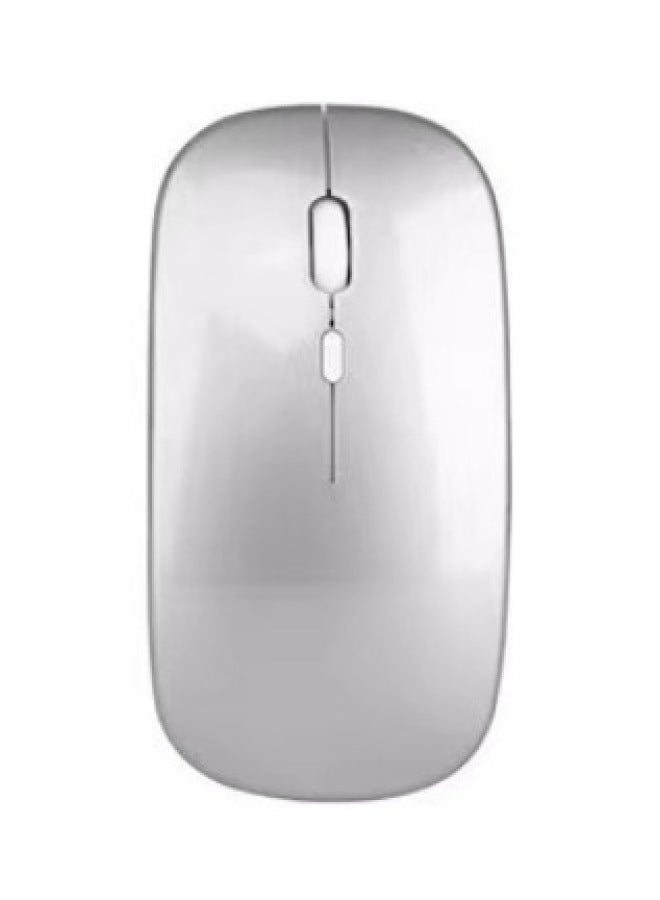 Direct Supply Applicable Mobile Phone Computer 2.4g Wireless Bluetooth Mouse Dual-mode Three-mode 5.2 Mute Silent Mouse-Color:189D Dual Mode Enhanced Edition Silver - Image 1
