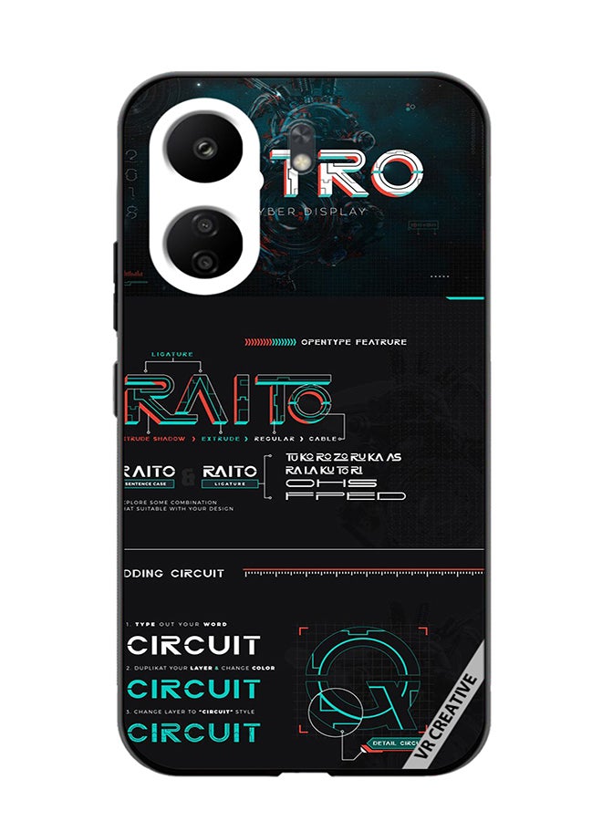 VR CREATIVE Protective Case Cover For Xiaomi Redmi 13C Raito Circuit Design Multicolour - Image 1