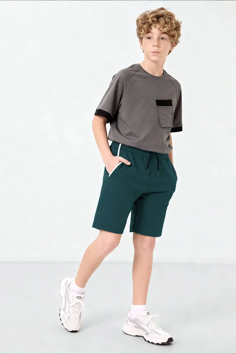 Tommylife Multicolor TOMMY Youth Cotton-Blend Shorts for Men | Best Price UAE