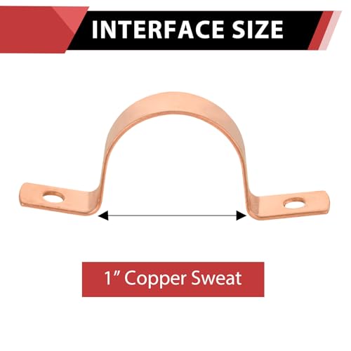 EFIELD 30Pack EFIELD 1Inch Copper Pipe Straps TwoHole Clamp Mount Copper Made COPPER025 - Image 3