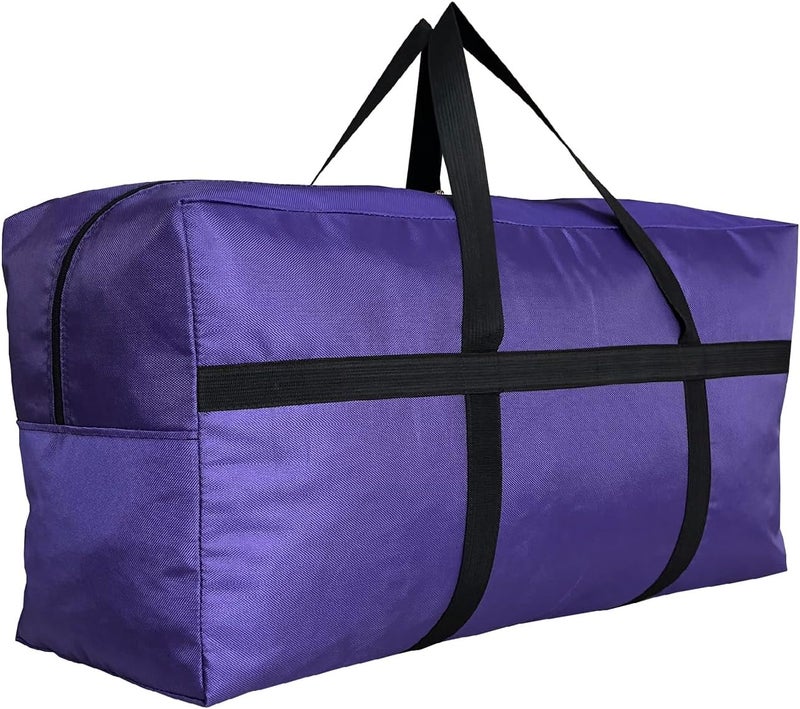 DoYiKe Extra Large Storage Duffle Bag with Zippers and Handles, Big Foldable Duffle Bag for Travel, Purple, Medium-31.5"(L) X 11.8"(W) X 16.5"(H), Duffel - Image 1