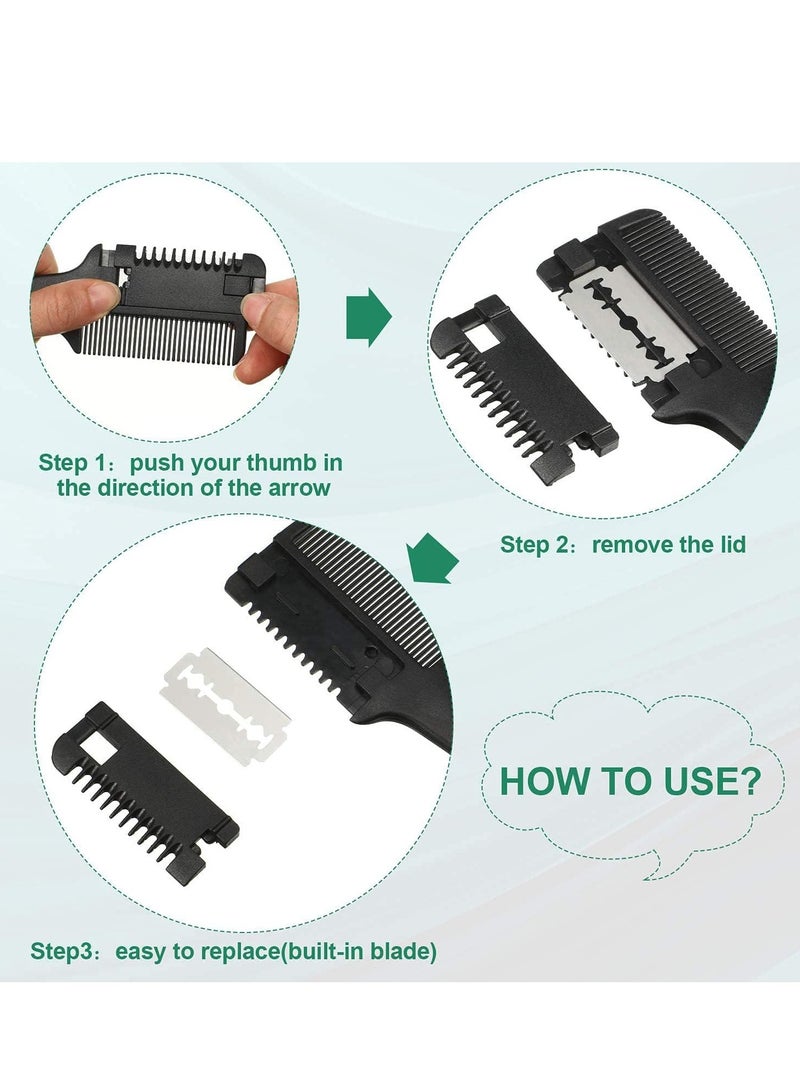 Razor Comb Hair Thinner Comb Hair Styling Razor Comb, Hair Cutter Razor Comb Cutting Scissors Double Sided Hair Styling Razor Comb Tool for Hair Cutting and Styling - Image 4