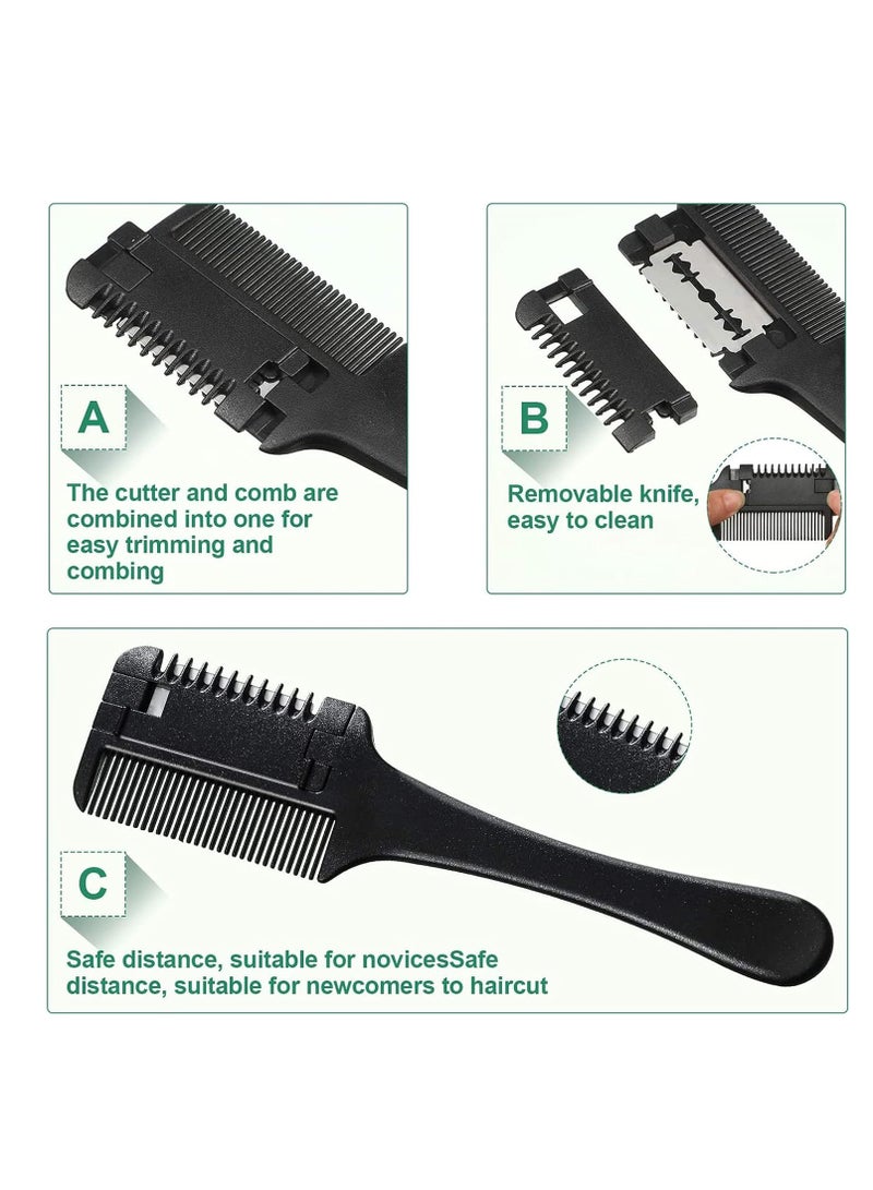 Razor Comb Hair Thinner Comb Hair Styling Razor Comb, Hair Cutter Razor Comb Cutting Scissors Double Sided Hair Styling Razor Comb Tool for Hair Cutting and Styling - Image 5