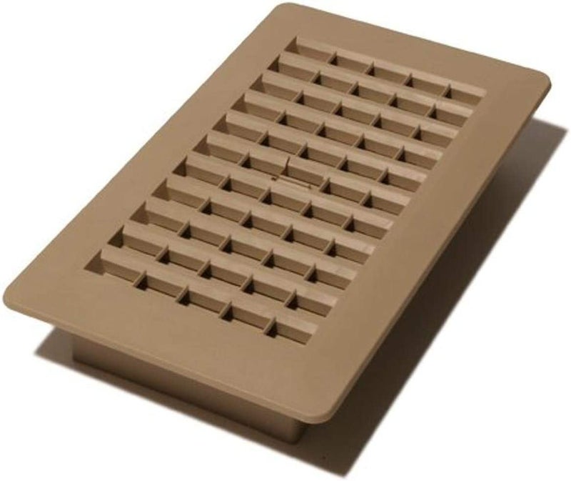 Decor Grates PL408TA 4Inch by 8Inch Plastic Floor Register Taupe