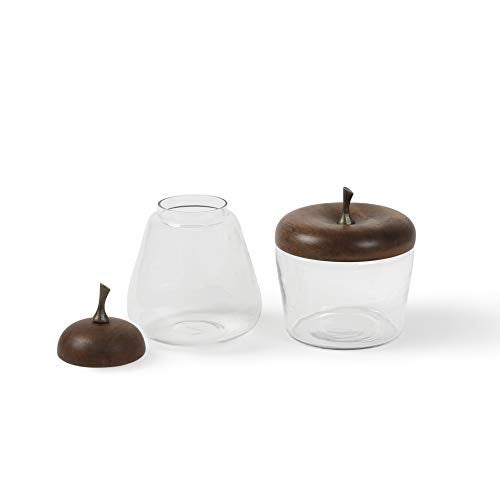 Ellementry, Apple & Pear Glass Jar (Set of 2, Clear) - Image 2
