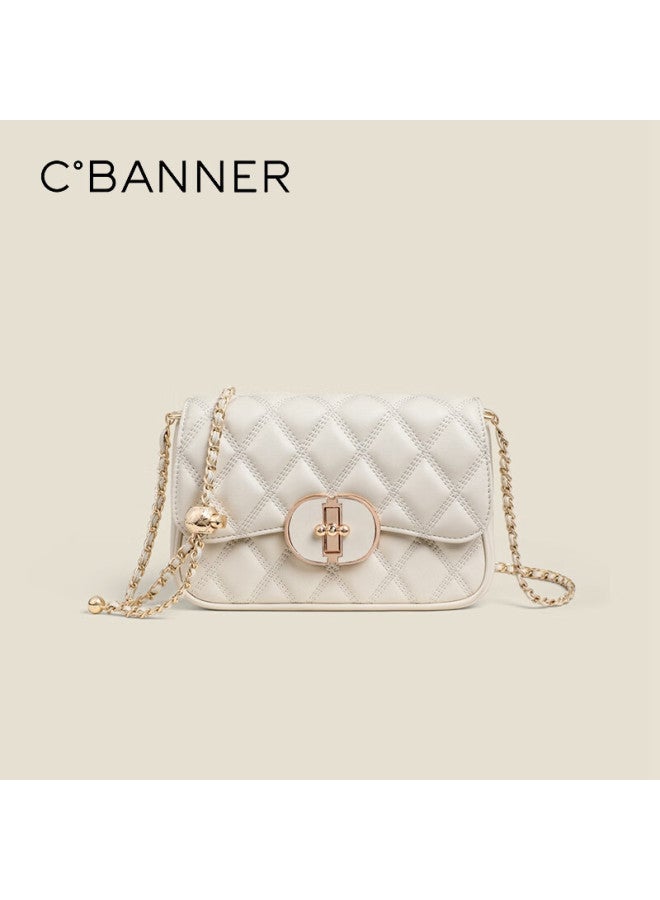 C.banner Leather Handbag, Women's Quilted Chain Crossbody Bag, Shoulder Bag, Light Luxury Birthday And New Year Gift For Girlfriend - Image 2